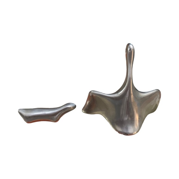 Vintage Hoselton Abstract Aluminium Flying Goose #971 + Beaver - Picture 2 of 4